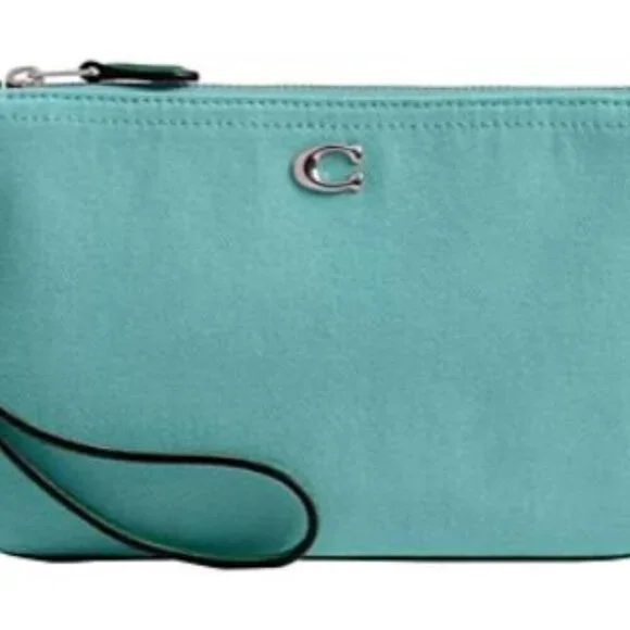 Coach Essential Denim Small Wristlet (Green) NWT - Picture 8 of 8